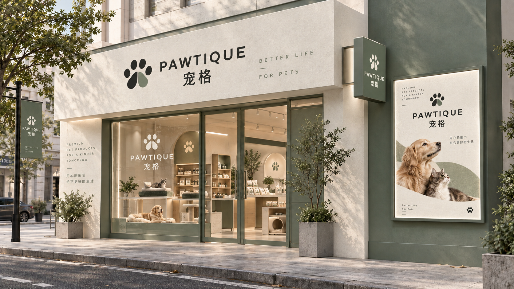 品牌 VI 延展 · 门店与户外