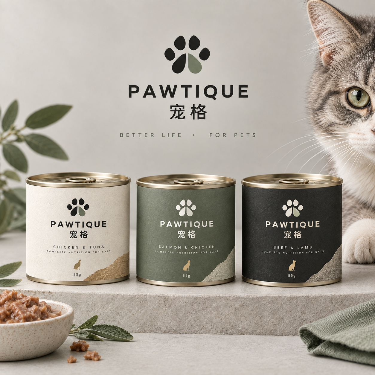 电商主图 · 猫罐头套装